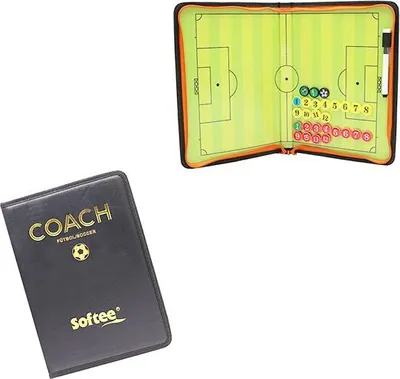 Produktbild von Fußball Taktikmappe für Trainer, Kunstleder, Magnetchips, Reißverschluss, 285x20x25 cm