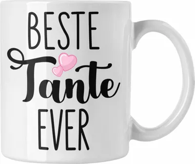 Produktbild von Trendation - Beste Tante Ever Tasse Geschenk Geburtstag Weihnachten Lustig Geschenkideen von Nichte (Weiß)