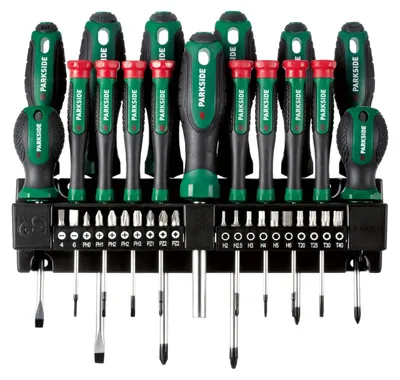 Produktbild von PARKSIDE® Schraubendrehersatz mit Wandhalterung