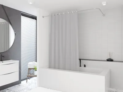 Produktbild von Zasłona prysznicowa Peva UNI LIGHT GREY Wykonana na zamówienie do 180 cm szerokości i do 300 cm wysokości