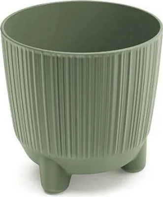 Image de Pot de fleurs avec pieds RYFO N 10,7 cm - Couleur : vert terre