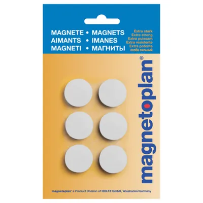 Produktbild von Discofix Hobby geblistert weiß 25mm 6St