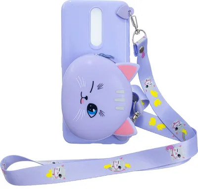 Produktbild von Für OPPO F11/F11 Pro Handy Case Mobile Handy TPU Shell Shockproof Cover mit Cartoon Cat Pig Panda Kohlenwasserstoffe Purse Schöne Schulter Starp Purp