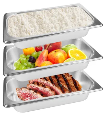 Panierschalen-Set, 3-teilig, 32,5x17,5x6,5 cm, Edelstahl