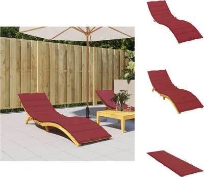 Obrázok produktu pre vidaXL Vankúš na ležadlo vínová červená 200x60x3 cm Oxfordská tkanina - Vankúš na sedenie