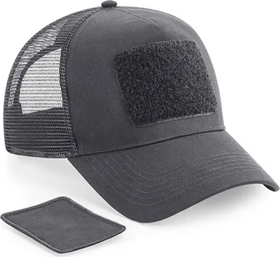 Produktbild von Beechfield B641 | Patch Snapback Trucker Cap, Snapback-Größeneinsteller - Farbe: Graphite Grey - Größe: One Size