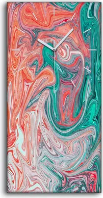 Produktbild von Wandbild Leinwand Bilder mit Uhr Geräuschlos 30x60 Malerei Abstrakte Kunst - weiße Hände
