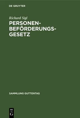 Produktbild von Personenbeförderungsgesetz