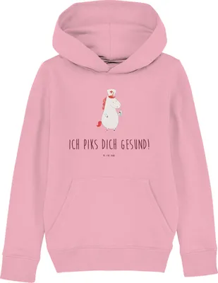 Produktbild von Mr. & Mrs. Panda Kinderpullover Einhorn Krankenschwester 9-11 Jahre (134/146) - Baumwolle Pink - Geschenk, Kinderbekleidung, Pullover, Sweater, Krankenhaus, Sweatshirt