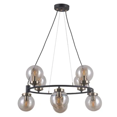 Obrázok produktu pre Priemyselný čierny luster Italux Galvez PND-28622-8A