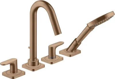 Produktbild von 4-Loch Wannenrandarmatur AXOR CITTERIO M DN 15 m Hebelgr. u Ros. brushed red gold brushed red gold