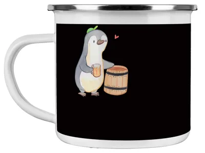 Produktbild von Mr. & Mrs. Panda Emaille Tasse Junggesellenabschied Spaß - Schwarz - Geschenk, Heirat, Vorfreude, Abenteuer, Pott, Heiraten, Stil, handgefertigte Produkte, Hochzeit