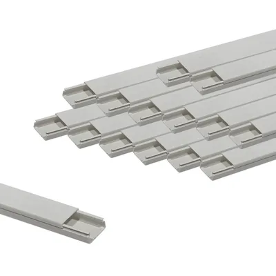 Produktbild von Kabelkanal Installationskanal weiß  schraubbar Kabelleiste PVC K4 15m 20mm x 10mm