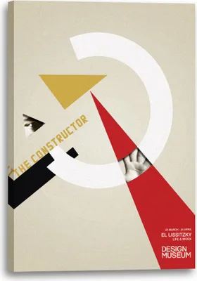 Produktbild von Leinwandbild (80x120cm): El Lissitzky - Constructivism, echter Holz-Keilrahmen inkl. Aufhänger, handgefertigt in Deutschland