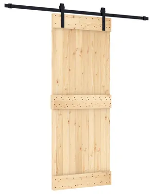 Immagine prodotto di Porta scorrevole Naturale e Nero 80 x 210 cm