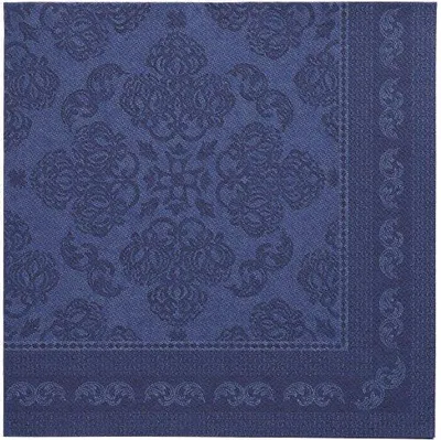 Produktbild von Servietten "ROYAL Collection" 1/4-Falz 40 cm x 40 cm dunkelblau "Arabesque"