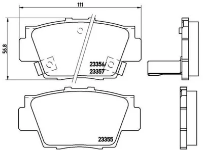 Produktbild von Brembo Bremsbelagsatz, Scheibenbremse Hinterachse P 28 040