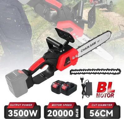 Obrázok produktu pre Reťazová píla – bezkefová akumulátorová – 30 cm reťaz – 20 000 ot./min – bezdrôtová – s akumulátorom a nabíjačkou – modrá