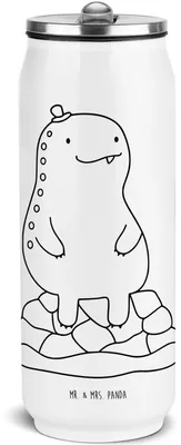 Produktbild von Mr. & Mrs. Panda Thermoflasche Schildkröte Pause - Weiß - Geschenk, Schul Trinkflasche, Entspannen, Achtsamkeit, Wasserflasche, Isolierflasche, Thermosflasche, sitzen