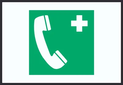 Produktbild von Notruftelefon Symbol A1 Rückseite selbstklebend Schild