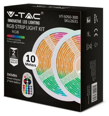 Obrázek produktu pro Led Pás Komplekt 2X5M Rgb Ip20 V-Tac