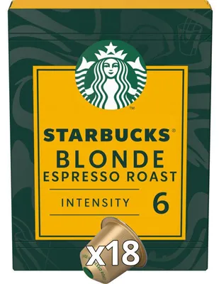 Zdjęcie produktu dla Starbucks Nespresso Blonde Espresso Roast kapsułki 94g, 10 sztuk, łagodne i aromatyczne