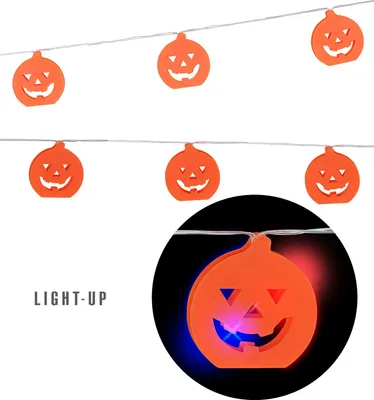 Produktbild von "Kürbis" Lichterkette 2,5 m | Farbwechsel - Halloween Dekoration