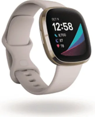 Immagine prodotto di Fitbit Sense Smartwatch FB512GLWT Schermo AMOLED con GPS Cinturino Oro Avorio