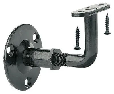 Immagine prodotto di Supporto da parete per corrimano in legno (regolabile) Colore: nero