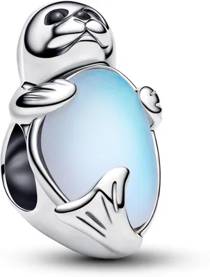 Produktbild von Pandora Charm Robbe Mondstein-Glas Kristalle Sterling-Silber 794146C01