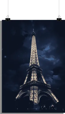 Produktbild von Paris Poster - Eiffelturm Poster - 51x71cm - Perfekt zum Einrahmen