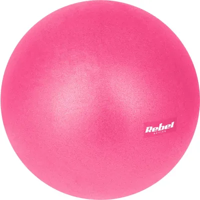 A pink pilates ball on a white background.