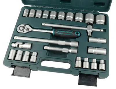 Immagine prodotto di Set di chiavi a bussola Mannesmann 1/2", 25 pz. cromo vanadio