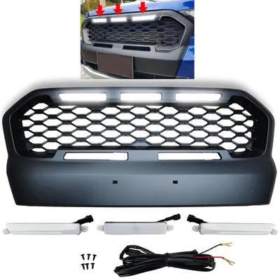 Obrázok produktu pre Športový gril bez emblému, čierna farba, pre model Ford Ranger T7, roky výroby 2016-2019
