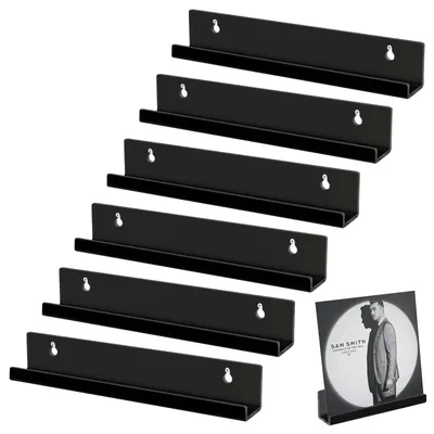 Produktbild von Set mit 6 Wandregalen für Schallplatten im modernen Design