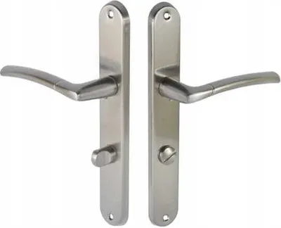 Produktbild von Innentürgriff, Langschild, WC, links, Chrom, Nickel gebürstet
