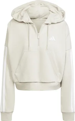 Produktbild von adidas Damen Essentials 3-Stripes French Terry Quarter-Zip Hoodie Sweatshirt, Wo