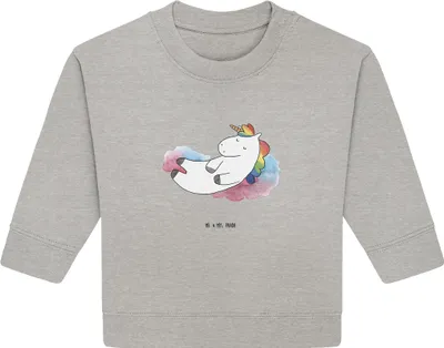 Produktbild von Mr. & Mrs. Panda Organic Baby Pullover Einhorn Wolke 7 24. - 36. Monat - Heather Grey - Geschenk, Bullover, Unicorn, Einhörner, Menschen, Lustig