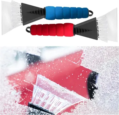 Productafbeelding van Set van 2 ijskrabbers voor auto's, winter, voor ruiten, antislip, robuust en duurzaam