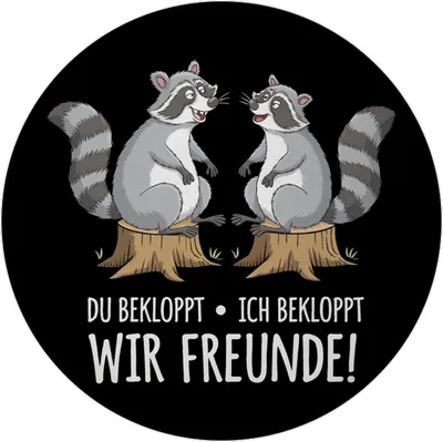 Produktbild von Fröhliche Waschbären Magnet - bekloppte Freunde