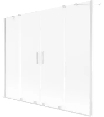 Obrázek produktu pro Mexen Velar Duo vanová zástěna 2křídlová posuvná 180 x 150 cm, matná, bílá - 896-180-000-32-20