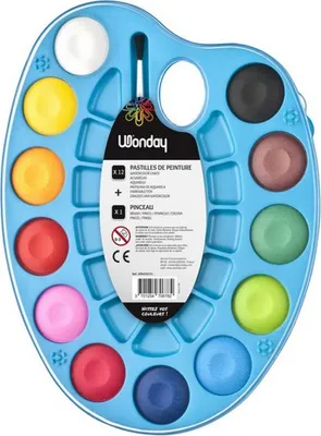 Image de Wonday boîte d'encre opaque sur palette 12 couleurs