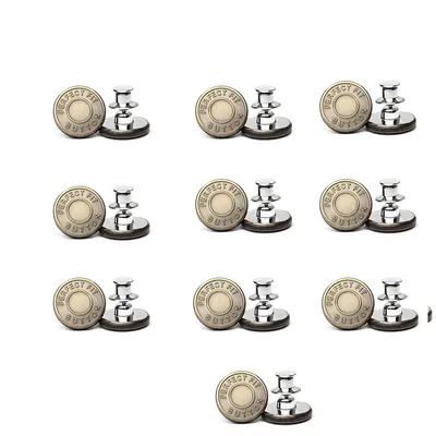 Produktbild von INF 10er-Pack verstellbare Jeansknöpfe Gold 27#