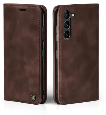 Produktbild von Handy Hülle für Samsung Galaxy S23+ Klapphülle Bookcase Flip Cover Handy Tasche Etui Farbe: Dunkelbraun