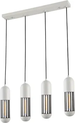 Immagine prodotto di ACA Lighting lampada a sospensione 4XE27 in metallo bianco 65X8XH120CM LAB HM174P65WH