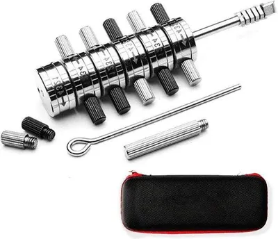 Zdjęcie produktu dla Zestaw wytrychów z 6 cylindrami, urządzenie Autoslot, skórzane etui