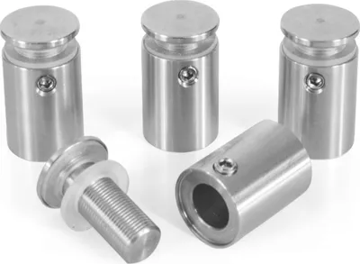 Produktbild von Edelstahl-Abstandshalter zur Wandmontage, für Klemmung 1 bis 12 mm, Ø 14 mm