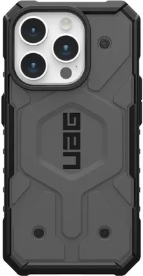 Produktbild von Urban Armor Gear Pathfinder Magsafe, Cover, Apple, iPhone 15 Pro, 15,5 cm (6.1"), Schwarz, Silber