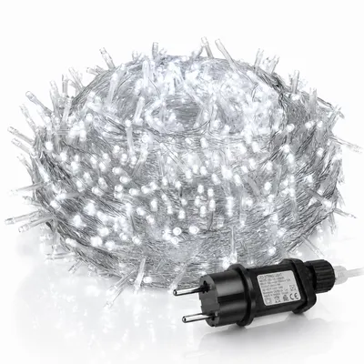 Immagine prodotto di 100M 800LEDs 8 modalità di luci fiabesche potenza, timer, funzione di memoria, LED Natale luci fiabesche festa decorazione luce albero di Natale illuminazione giardino, bianco