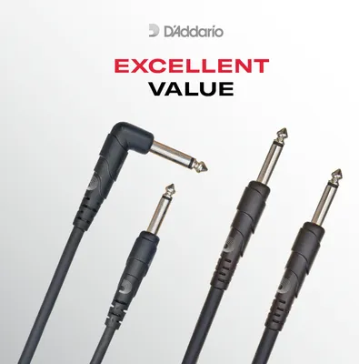 Produktbild von D'Addario Gitarrenkabel - Gitarrenverbindungskabel - Instrumentenkabel - Classic Series - 1/4 Pulg Macho und 1/4 Pulg Macho - 0.1524 Zähler - 3-Packung